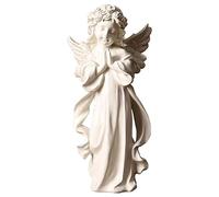 Angel Figurine Garden Statue Guardian Angel Girl Sculpture Flower Fairy Resin Figurine Decorative Figure Christmas Ornament for Home Room Decoration,Beige,29.5cm