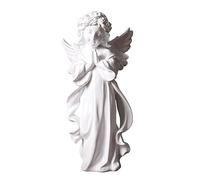 Angel Figurine Garden Statue Guardian Angel Girl Sculpture Flower Fairy Resin Figurine Decorative Figure Christmas Ornament for Home Room Decoration,White,29.5cm