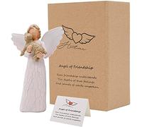 Angel Figurine of Friendship, Dog Memorial Gifts, Pet Loss Gifts, Remembrance Angel for a Grieving Pet Owner, Sculpted Hand-Painted Angel Figurines for Dog Lovers