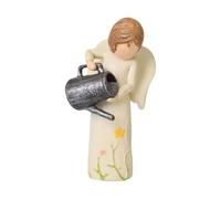 Angel Figurine Resin Ornament Hand Painted Craft Technique 3D Modeling Fine Detail Elegant Style Decoration Effect Excellent Weather Resistance Suitable for Indoor Outdoor Furniture