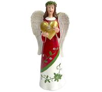 Angel Figurines, Christmas Angel Figurines, 12 Inch Glowing Angel Statue with Wing, Lifelike Fade-Resistant Angel Decor, Eco-Friendly Resin Christmas Figurines for Living Room