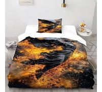 Angel Fire Bedding Set 3D Design Gothic Themes Duvet Cover Set Microfiber Quilt Cover Suitable for Family,couple,children Pillowcase Single（135x200cm）
