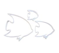 Angel Fish Dory Animal Water Shape Cookie Cutter Biscuit Pastry Fondant Sharp Stencil Dough Ocean Beach Seaside Side Sea Creature Marine (Set of 3)