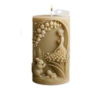 Angel Flower Mold - Cylinder Molds Silicone Wave Spiral Candle Mold - Silicone Resin Casting Molds for Candle & Resin & Soap Craft Supplies