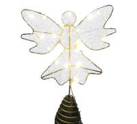 Angel for Tree Copa - Angel for Christmas Tree | Golden Golden Ornaments in the Shape of Ángels | Christmas Decoration Dee Ángels with LED | D-e Fiesta to Pilas Pilas Pila and