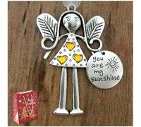 Angel Friendship Ornament Gift, Near or Far From You Will Always Be in My Heart, Crazy Beautiful Friends Forever Angel Ornament, Angelchristmas Tree Ornaments (B)
