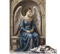 Angel Gabriel Blue Robe Wooden Jigsaw Puzzle 1000 Pieces, Renaissance Style
