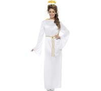 Ladies Womens Mens Angel Gabriel Fancy Dress Costume & Wings S/M Christmas
