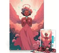 Angel Girl 1000 Piece Jigsaws for Adults Mind Train Fun Precision Cut Smooth Edges Absorbing Activity for Quiet Nights (38x52cm)