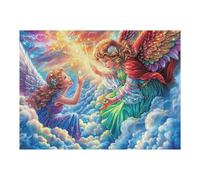 Angel Girl Cloud Sky 500 Piece Pack DIY Jigsaw Puzzle Collectors Ultra Difficult Educational Decorative Puzzle Gifts for Adults Birthday Sturdy Paperboard 500 PCS