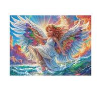 Angel Girl Cloud Sky Wings 500 Piece Pack DIY Jigsaw Puzzle Collectors Cognitive Development Educational Decorative Puzzle Gifts for Adults Rigid Cardboard 500 PCS