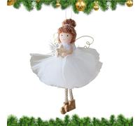 Angel Girl for Christmas Tree, Seasonal Decoration, Cute Presentation - Christmas Golden Wings Angel Girl Decoration | For Balcony, Garden, Cafe, Farmhouse, Windowsill, Door, Living Room