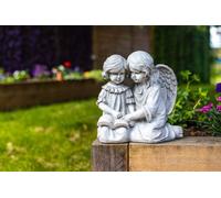 Stone Effect Resin Children Ornaments Garden Statues Boy & Girl