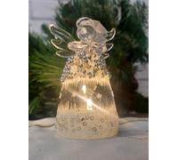 Angel Glass style Light up with Bead, Sequin and White glitter lace detail