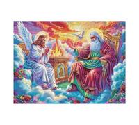 Angel Group 500 Pc Classic Jigsaw Puzzle Cloud Glow Castle Puzzle for Adults Hard Challenging Hobby Home Decor Poster Recycled Material 500 PCS