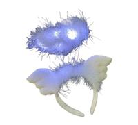 Angel Headband,LED Feather Angel Headband - Exquisite Light up Angel Wings, Perfect for Halloween Role Playing and Masquerade Party