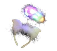 Angel Headpiece | Angel Costume Feather Headband Light up Headgear | Exquisite Light up Angel Wings, Perfect for Halloween Role Playing and Masquerade Party