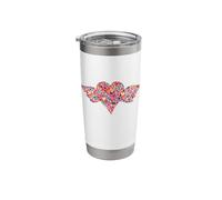 Angel Heart with Pink Wings Valentines Day Stainless Steel Insulated Tumbler