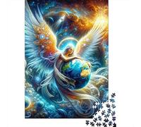 Angel Holding Earth, Celestial Artwork Jigsaw Puzzle for Adults, 1000 Pieces, 70x50cm/1000pcs, A Calm After-work Activity; White Cardboard for Cleaner Sorting