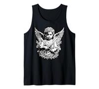 Angel Holding Sword Tired Christian Faith Bible Verse Tank Top