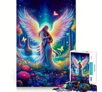 Angel Hug 1000 Piece Jigsaws for Adults Brain Training Fun Clean Cut Sturdy Components Calming Mental Break Activity (38x52cm)