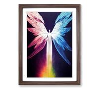 Angel Hydrodipped Vol.1 Framed Print | A2 Walnut Framed Wall Art | Ready to Hang | Modern Nature Picture | Living Room Bedroom Lounge Office