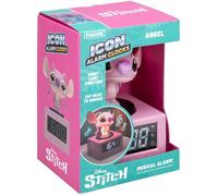Paladone Disney Angel Alarm Clock with Lamp, 4.7 inch, Pink