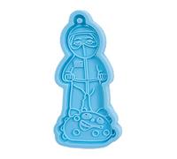 Angel in White Souvenir Keychain Epoxy Resin Mold Hanging Pendant Silicone Craft Jewelry Necklace Casting Tool Angel in White Souvenir