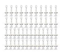 Angel Keychain | Craft Angel Keychain, 50 Pieces Angel Pendant for Jewellery Making for