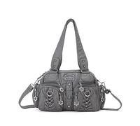 Angel Kiss AngelKiss Small Purse Handbag for Women Crossbody and Shoulder Bags Multipocket Soft Hobo Purses Adjustable Strap, Grey