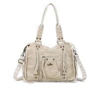 Angel Kiss Bag,Hobo Purses For Women Vintage Leather Large Satchel Tote Handbag Multi Pocket Shoulder Bag, Beige