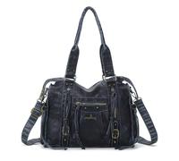 Angel Kiss Bag,Hobo Purses For Women Vintage Leather Large Satchel Tote Handbag Multi Pocket Shoulder Bag, Blue