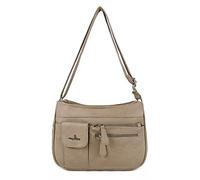 Angel Kiss Bag Vegan Leather Women's Cross-Body Shoulder Bag Handbag Practical Shoulder Bag Adjustable Strap Multiple Compartments for Work School Shopping Travel, khaki