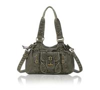 Angel Kiss Handbag Women's Medium Hobo Shoulder Bag PU Leather Tote Bag Shoulder Bag Crossbody Waterproof Multifunctional for Shopper Everyday Work School Travel, Green, Mittelgroße