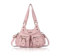 Angel Kiss Handbag Women's PU Leather Shoulder Bag Hobo Medium Tote Bag Elegant Shoulder Bag Crossbody Waterproof Shopper with Zip Many Compartments for Everyday, Office, School