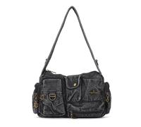 Angel Kiss Hobo Bags for Women,Vintage Shoulder Purses for Women,Small Crossbody Handbag with Adjustable Strap, Denim Black, S to M