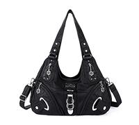 Angel Kiss Hobo Purses and handbags for Women Satchel Handbag Women Purses Large Daily Shoulder Bags, Black, L