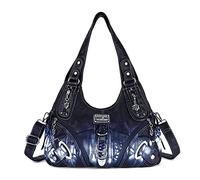 Angel Kiss Hobo Purses and handbags for Women Satchel Handbag Women Purses Large Daily Shoulder Bags, Deep Blue, 15(W) x 11.4(D) x4.3(H)-[inches]