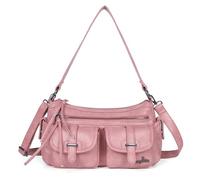 Angel Kiss Hobo Purses for Women Crossbody Shoulder Bag Ladies Multi Pocket Handbags with Adjustable Shoulder Strap, Pink, M
