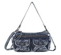Angel Kiss Hobo Purses for Women Crossbody Shoulder Bag Ladies Multi Pocket Handbags with Adjustable Shoulder Strap, Denim Blue, M