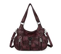 Angel Kiss Large Purses and Handbags for Women Washed Faux Leather Crossbody Hobo Satchel Shoulder Handbag Tote Purse, 1d.pink, XL