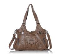 Angel Kiss Purses for Women Large Shoulder Bag Soft Hobo Bags for Women, Brown