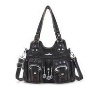 Angel Kiss Purses for Women Small Hobo Crossbody Bags Multi-Pocket Vegan Leather Hobo Handbags Tote Bag with Crossbody Strap, Bronze