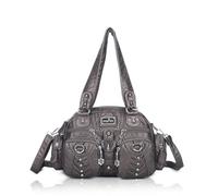 Angel Kiss Small Purse Handbag for Women Crossbody and Shoulder Bags Multipocket Soft Hobo Purses Adjustable Strap, Grey, 345.6 cubic inches