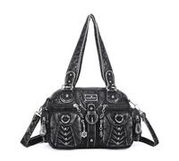 Angel Kiss Small Purse Handbag for Women Crossbody and Shoulder Bags Multipocket Soft Hobo Purses Adjustable Strap, 6-silver