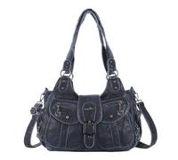 Angel Kiss Women's Handbag Tote Bag Shopper Soft PU Leather Shoulder Bag Retro with Removable Shoulder Strap Many Compartments for Women Work Leisure School Travel, blue, 33 x 12 x 21 cm