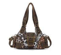 Angel Kiss Women's Medium Hobo Shopper, Soft PU Leather Handbag with Metal Rivets, Waterproof, Many Compartments, Zip, Adjustable Straps for Work, School, Shopping, Travel, Dating