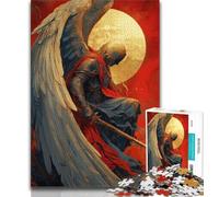 Angel Knight 1000 Pieces Jigsaw Puzzle for Adults& Teens,Toys Educational Games Stress Relieving Wishlist with Santa Claus 38x26cm