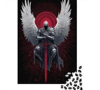 Angel Knight Armor Statue Jigsaw Puzzles Puzzle for Adults Kids. 1000 Piece Whimsical Challenge Toy Educational Games Home Decoration for Adults& Kids Age 14 Years Up 70x50cm/1000pcs