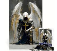 Angel Knight in Prayer 1000 Piece Jigsaw Puzzle for Adults Logical Think Soft Distraction Seamless Lock Festive Present (38x26cm)